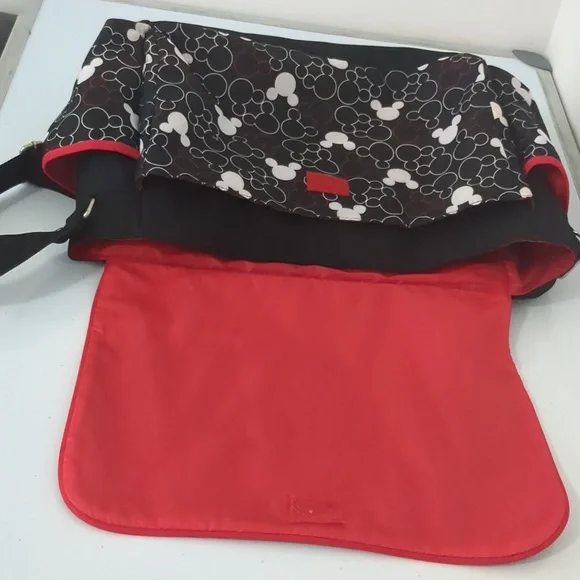 Vintage Mickey Mouse Duffel Bag Red/Black - Picture 5 of 8